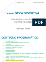 Estatística Descritiva: Medidas de Assimetria, Curtose E Boxplot