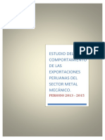 Comportamiento exportaciones peruanas sector metal 2013-2015