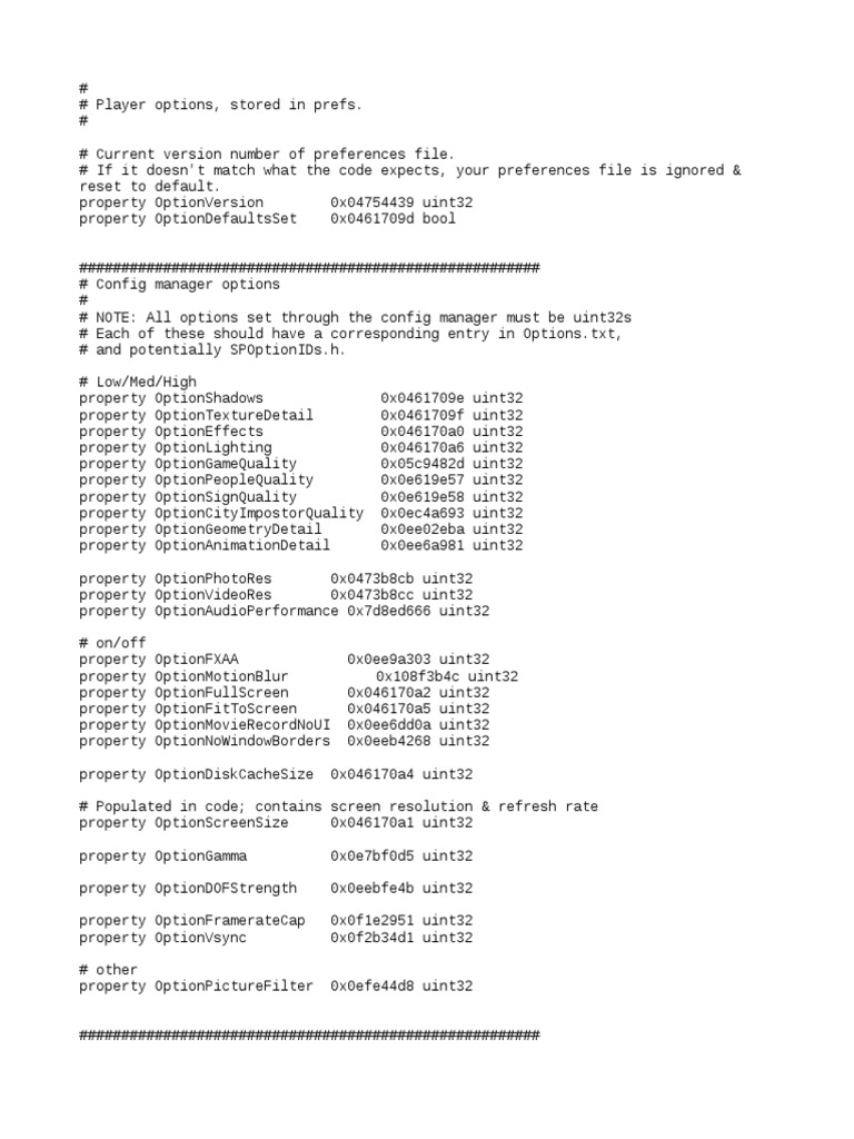 Game Preferences Configuration Guide | PDF
