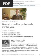 Ganhei o Melhor Prêmio Da Minha Vida — Um Jogador de Tênis Profissional
