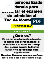 Curso examen de admisión al Tec de Monterrey