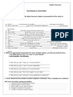 Worksheet Past Perfect and Simple