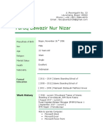 Faruq Bawazir Nur Nizar: Work History