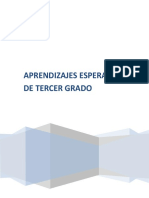 Aprendizajes Esperados de Tercer Grado