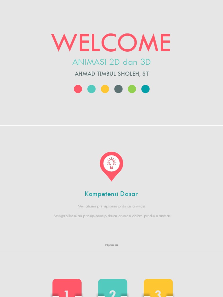 Welcome: Animasi 2D Dan 3D | PDF