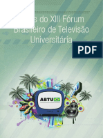 Anais Do XIII Fórum Brasileiro de Televisão Universitário
