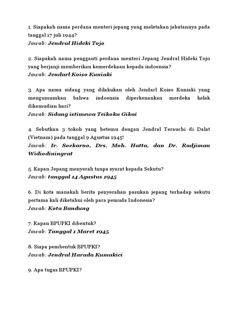 Bpupki Dan Ppki Soal Saja