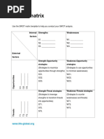 Downloadable C25 SWOT Matrix 4