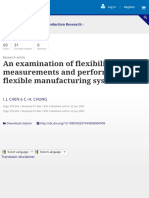 An Examination of Flexibility Measurements and Performance of Flexible Manufacturing Systems