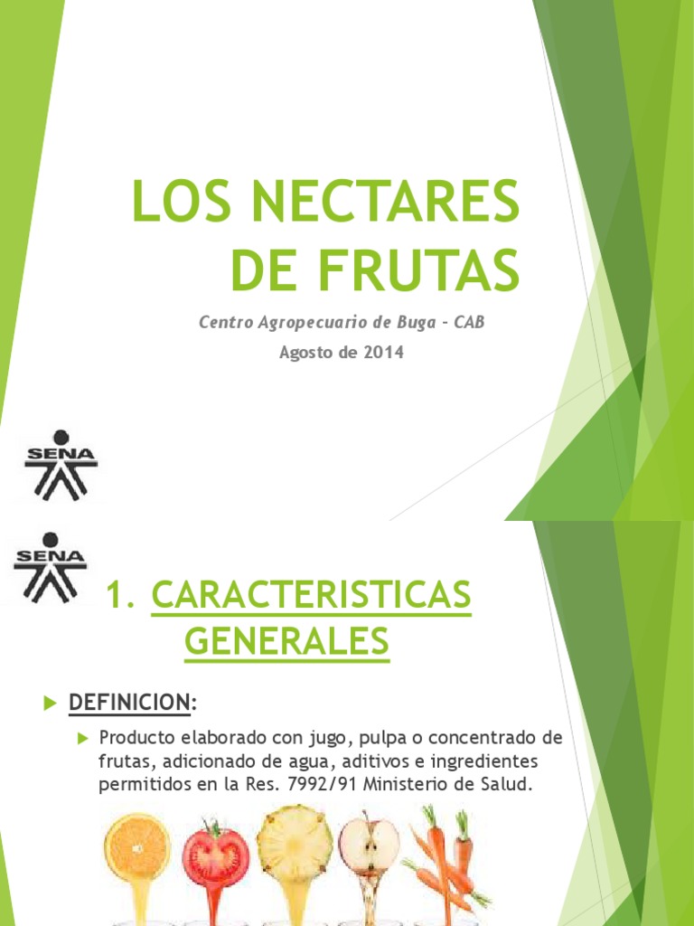 Los Nectares de Frutas | PDF | Concentración | Sustancias químicas
