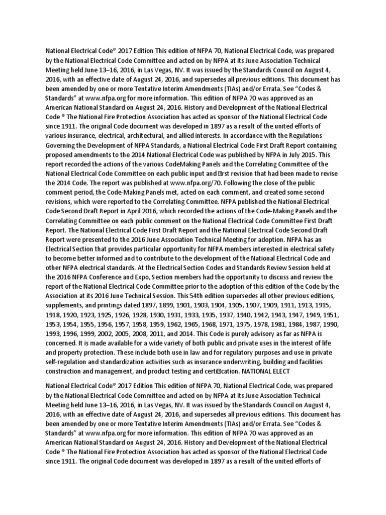 National Electrical Code Version 17 | PDF | Standardization | Government