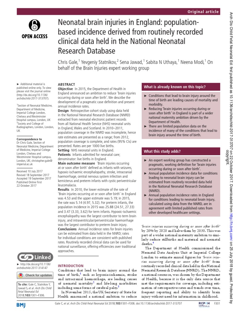 F301 Full PDF | PDF | Preterm Birth | Neonatal Intensive Care Unit