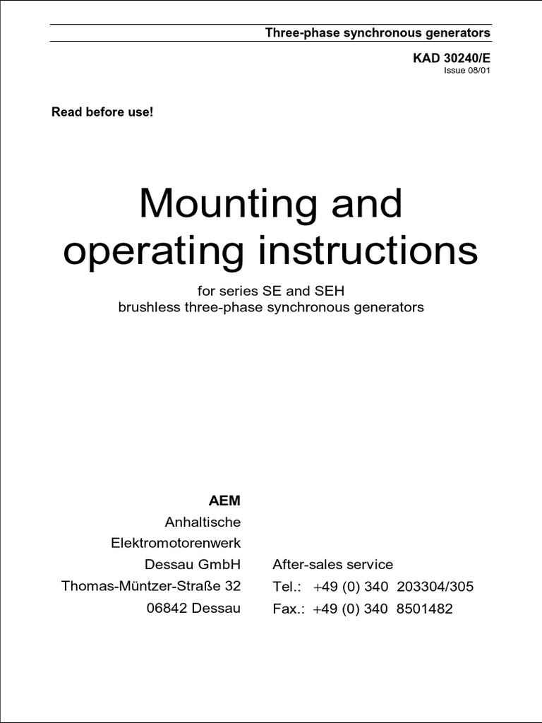 AEM For Series SE and SEH | PDF | Mains Electricity | Rectifier