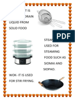 Strainer-It Is Used For Drain Liquid From Solid Food