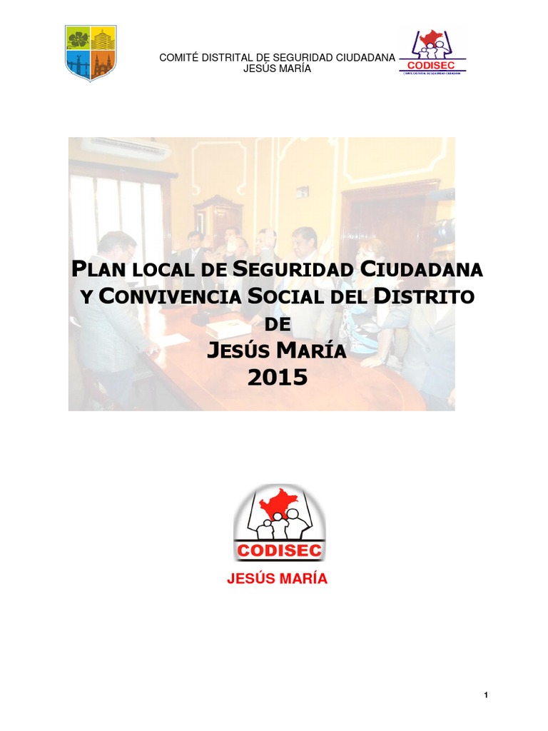 Plan Local de Seguridad Ciudadana y Convivencia Social 2015 PDF | PDF ...