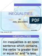 Inequalities: BY Airil Bin Ahmad