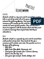 Si Home Practice Letter and Logs