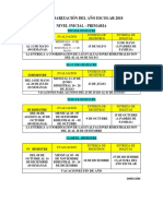 Calendarización Del Año Escolar 2018 Inicial - Primaria