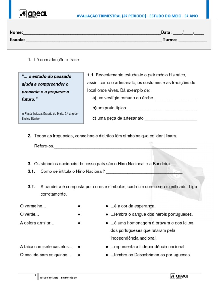 3º Ano Estudo Do Meio 2º Período Pdf Solo Plantas