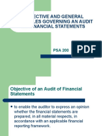 Objective and General Principles Governing An Audit of Financial Statements