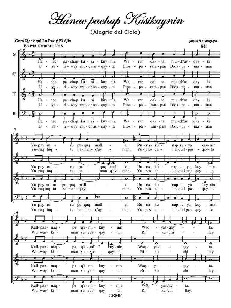 Hanac Pachap Kusikuynin Carta Pdf