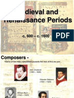Medieval and Renaissance Music Periods