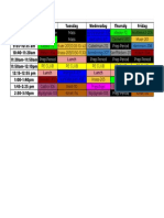 School Schedule Chart - Sheet1