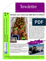 Born in Africa Newsletter December 2013