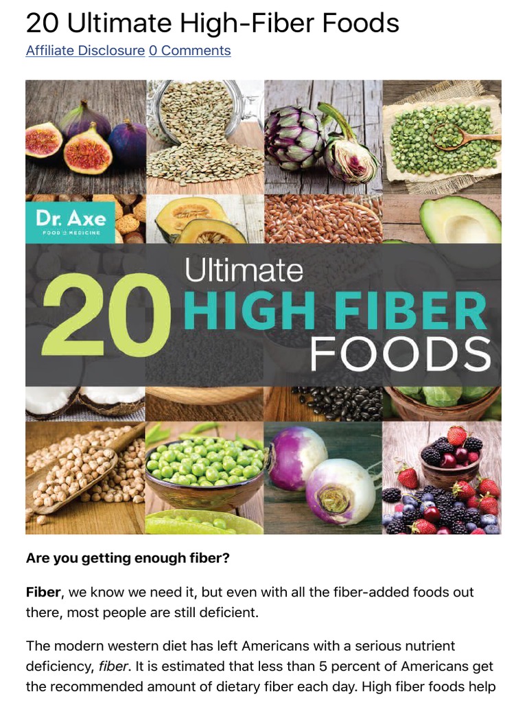 20 Ultimate High Fiber Foods.pdf Dietary Fiber Nutrition