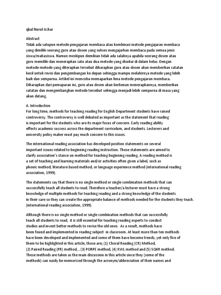 CHORAl Reading Method 2.PDF Reading (Process) Reading Comprehension