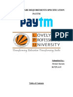Software Requirements Specification Paytm: Submitted By:-Swetav Savarn K17JT, A13