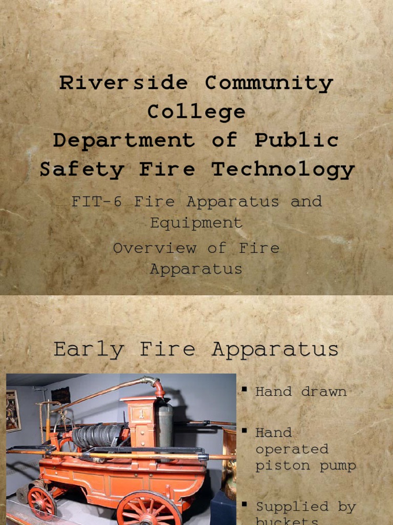 Riverside Community College Department of Public Safety Fire Technology ...