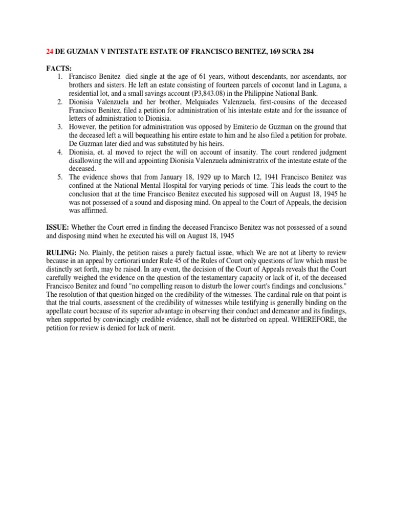 Court Upholds Rejection of Will Due to Testator's Lack of Testamentary