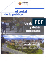Control Social de Lo Público. Veeduría Distrital 2005.