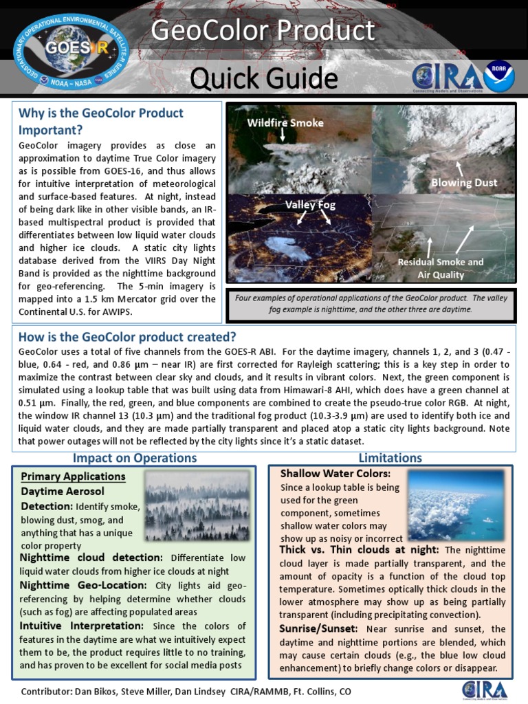 Importance of GeoColor Imagery | PDF | Cloud | Fog