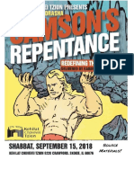 Shabbat Shuva 5779 - Samson's Repentence Sources