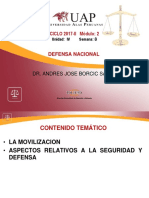 UNIDAD IV SEMANA 8 LA MOVILIZACION Y LOS ASPECTOS RELATIVOS A LA SEGURIDAD Y DEFENSA.ppt