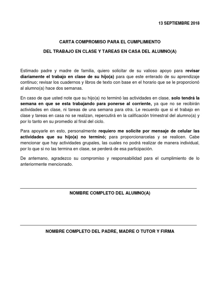 Carta Compromiso