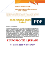 Anhanguera Gestão Pública 3 e 4 Associação Anjos de Patas