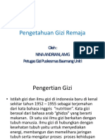 Pengetahuan Gizi Remaja