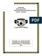Proposal Bantuan Sosial Pendampingan Implementasi Kurikulum 2013 Gugus: Garuda