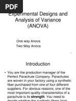 Design of Experiments and ANOVA