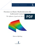 friction in elasto hydrodynamically lubricated contacts