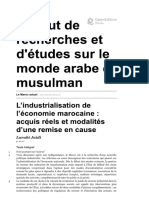 Le Maroc Actuel - L’Industrialisation d...'Études Sur Le Monde Arabe Et Musulman