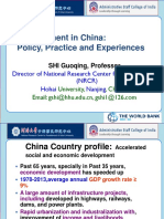 Resettlement in China: Policy, Practice and Experiences: SHI Guoqing, Professor