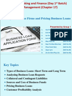 Chapter-17 Bank Management - Lending To Business Firms and Pricing Business Loans