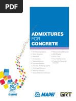 Brochure Admixtures For Concrete en