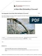 How Aggregate Cement Ratio Affect Workability of Concrete