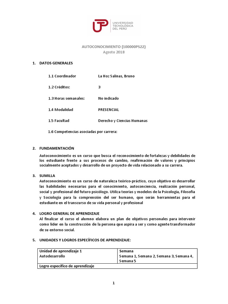 Curso de Autoconocimiento y Desarrollo Personal | PDF | Autoestima ...