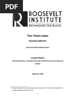 10 Years After the Financial Crisis